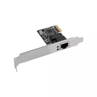 Lanberg Karta sieciowa PCI-E 1X RJ45 1GB RTL8111C śledź low profile