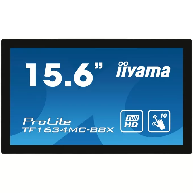 IIYAMA Monitor 15.6 cala TF1634MC-B8X IPS,poj.10pkt.450cd,IP65,7H,HDMI,DP