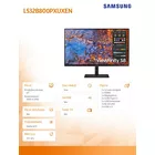 Samsung Monitor 32 cale ViewFinity S80PX IPS 3840x2160 UHD 16:9 1xHDMI 1xDP 1xUSB-C (90W) 3xUSB 3.0 LAN 5ms PinP/PbyP 60Hz HAS+PIV płaski 3YOn-Site