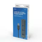 Savio Hub AK-58 3-portowy USB-A 3.1 Gen 1 z adapterem RJ-45 Gigabit Ethernet, Ak-58