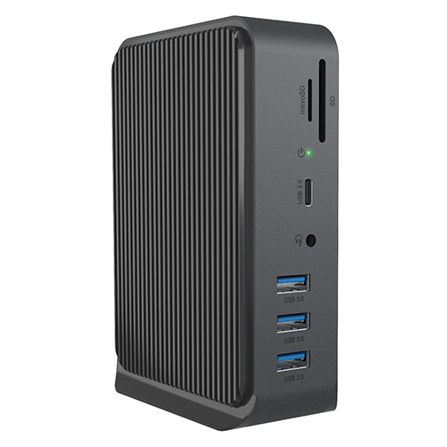 IcyBox Stacja dokująca IB-DK2261AC 13w1 USB Type-C,7xUSB,czytnik kart,Audio in/out,LAN,HDMI