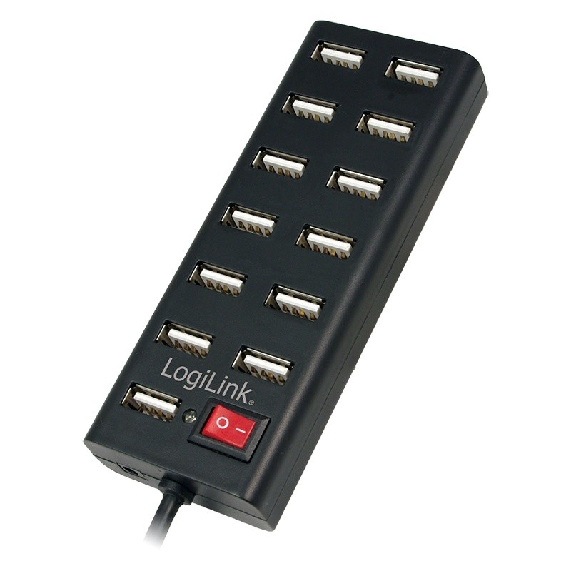 LogiLink Hub USB2.0 13-portów z wyłącznikiem Czarny