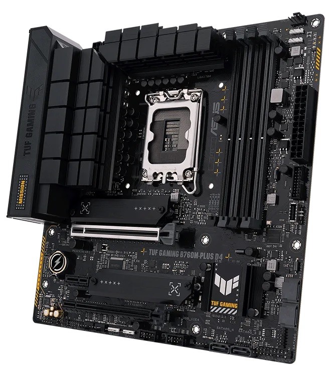 Asus Płyta główna TUF GAMING B760M-PLUS D4 s1700 DDR4 DP/HDMI mATX