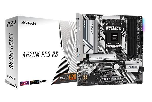 ASRock Płyta główna A620M PRO RS AM5 4DDR5 HDMI/DP M.2 mATX