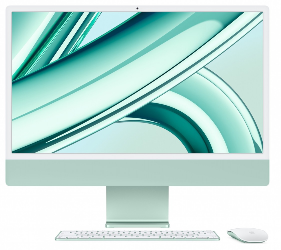 Apple iMac 24 cale: M3 8/8, 8GB, 256GB SSD - Zielony