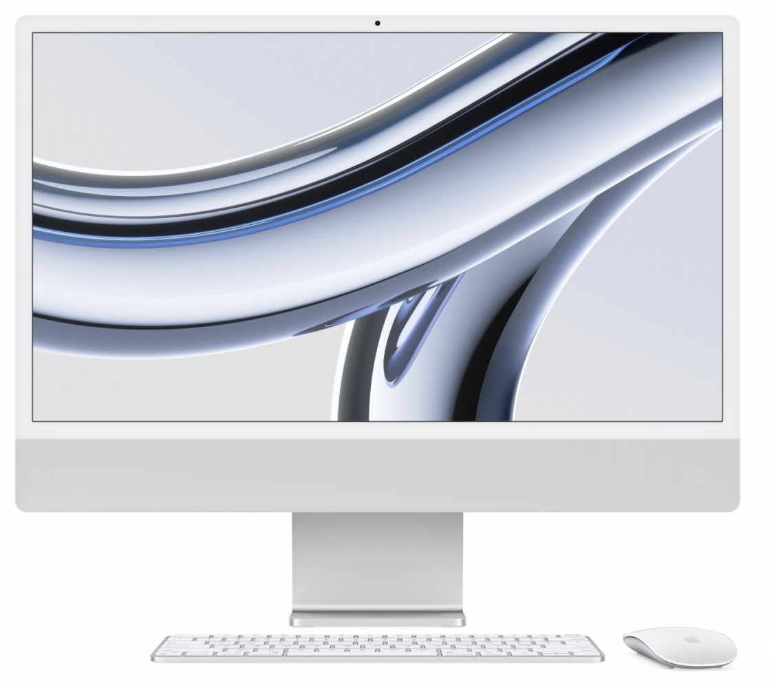 Apple iMac 24 cale: M3 8/10, 8GB, 512GB SSD - Srebrny