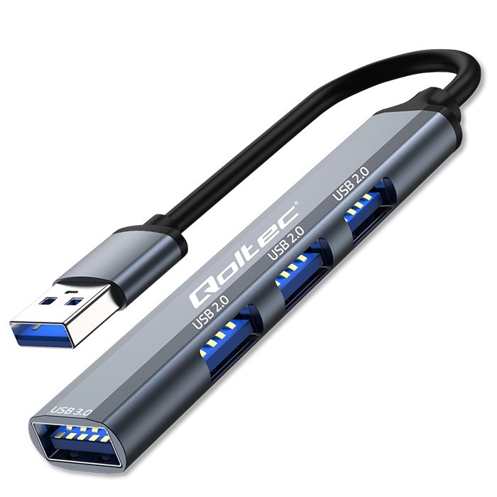 Qoltec HUB adapter USB 3.0 4w1 | USB 3.0 | 3x USB 2.0