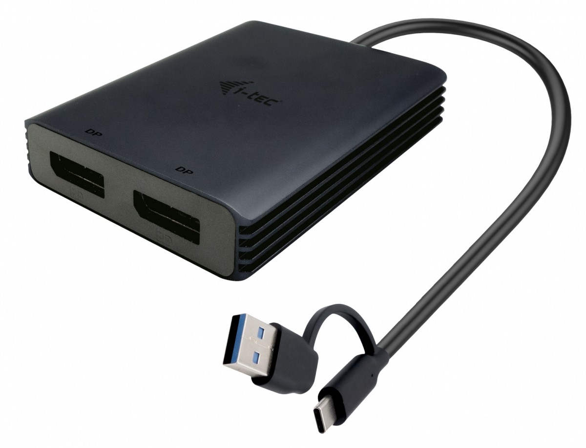 i-tec Adapter Video USB-A/USB-C Dual 4K/60 Hz DisplayPort