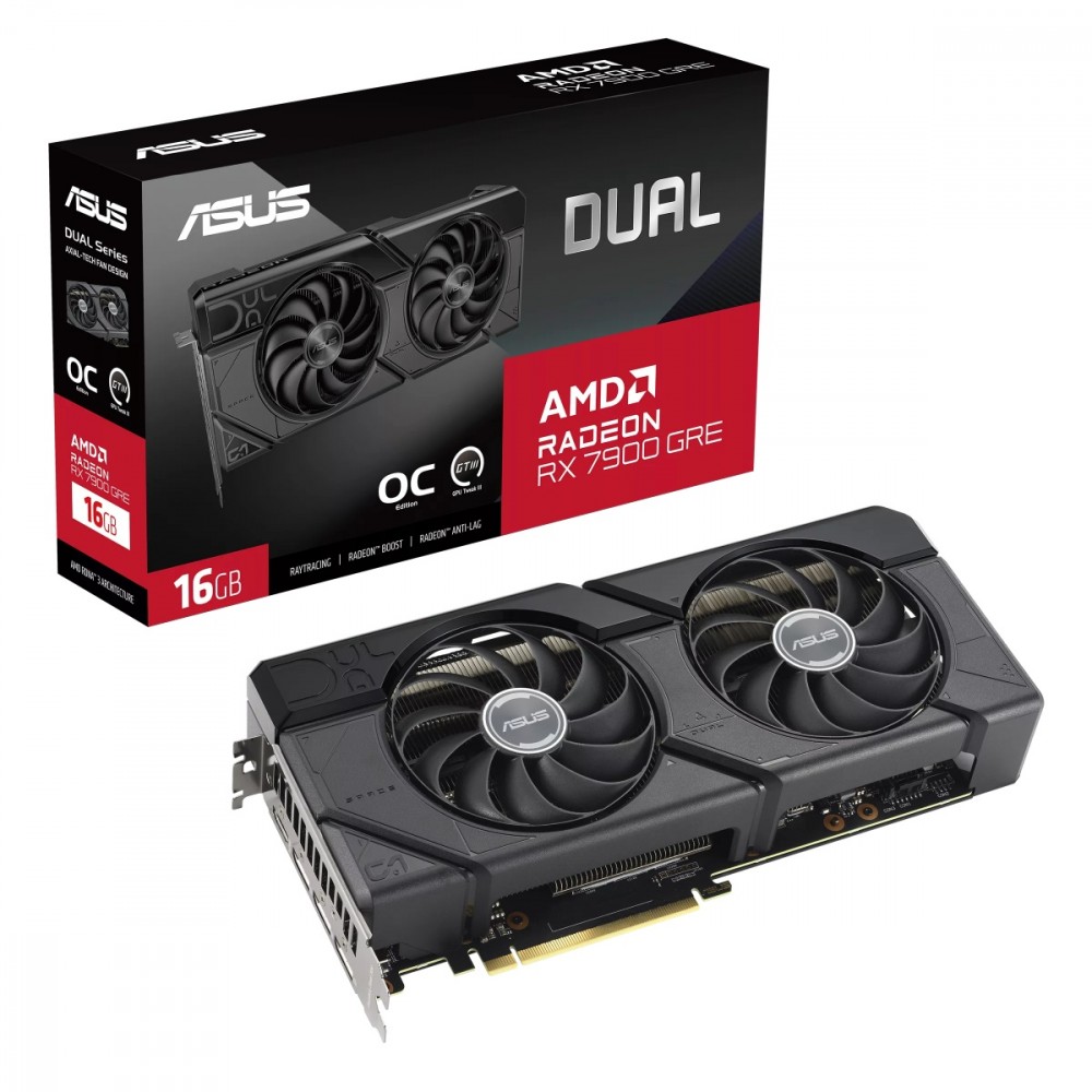 Asus Karta graficzna Radeon RX 7900 GRE DUAL OC 16G GDDR6 256bit 3DP