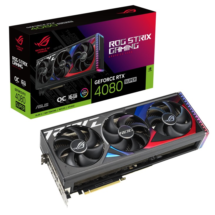 Asus Karta graficzna GeForce RTX 4080 SUPER ROG STRIX OC 16GB GDDRX6 256bit 3DP/2HDMI