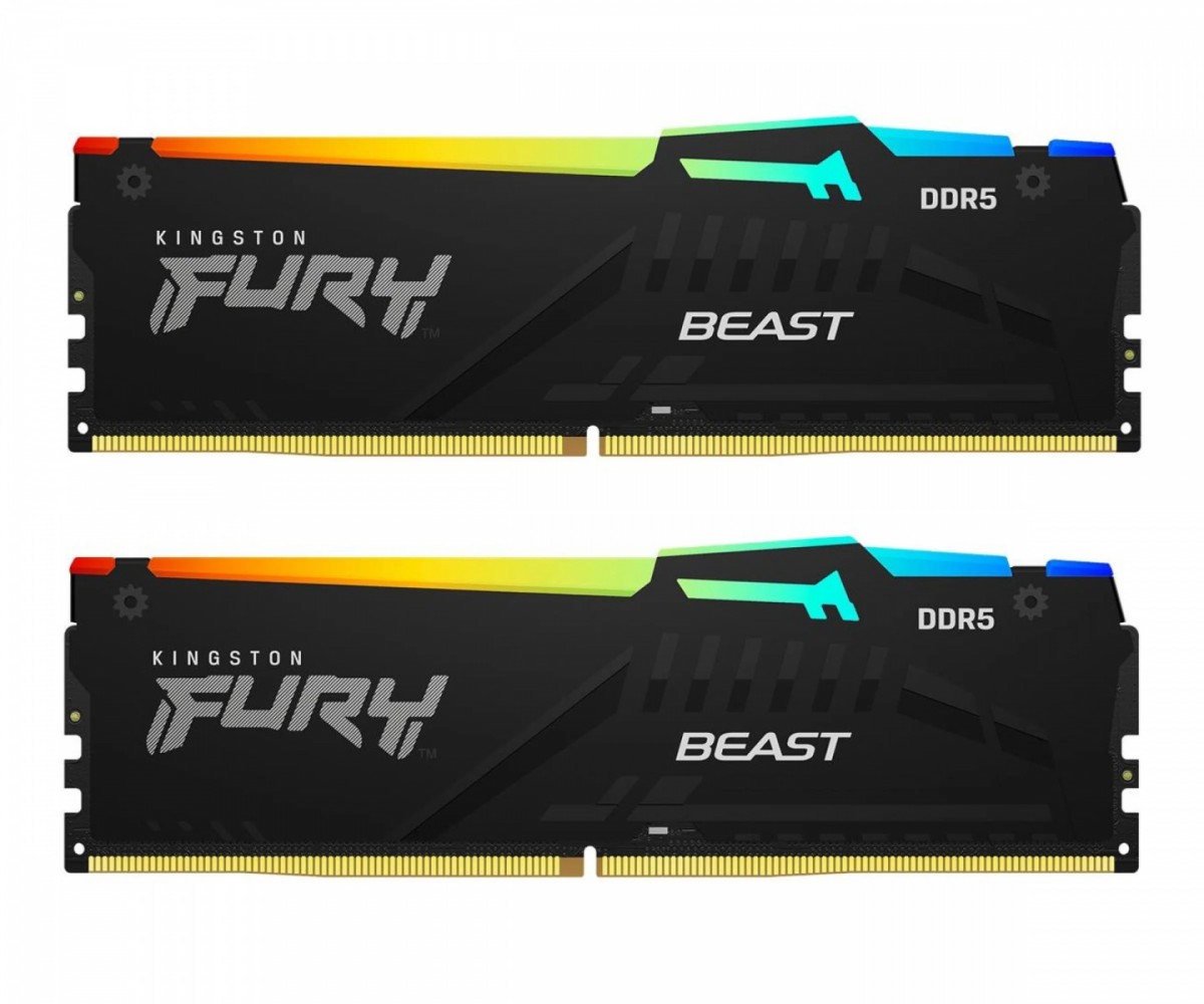 Kingston Pamięć DDR5 Fury Beast Bla RGB 32GB(2*16GB)/6000 CL36