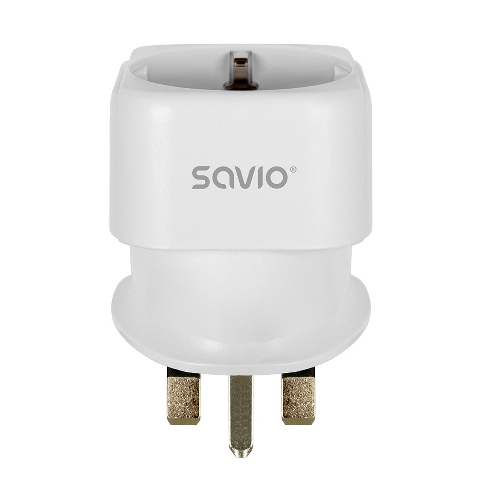 Savio Adapter podróżny, gniazdo EU - wtyk UK AP-04