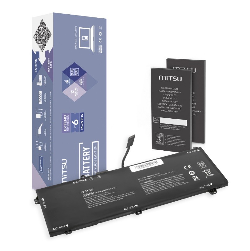 Mitsu Bateria ZO04XL do HP ZBook Studio G3 G4 3400 mAh (52 Wh) 15.2V