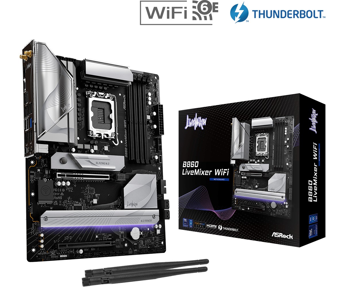 ASRock Płyta główna 860 LIVEMIXER WIFI s1851 4DDR5 ATX