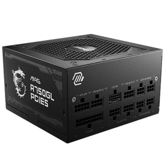 MSI Zasilacz MAG A750GL PCIE5 II 750 W 80PLUS GOLD F.MODULAR