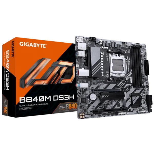 Gigabyte Płyta główna B840M DS3H AM5 4DDR5 HDMI/2DP mATX