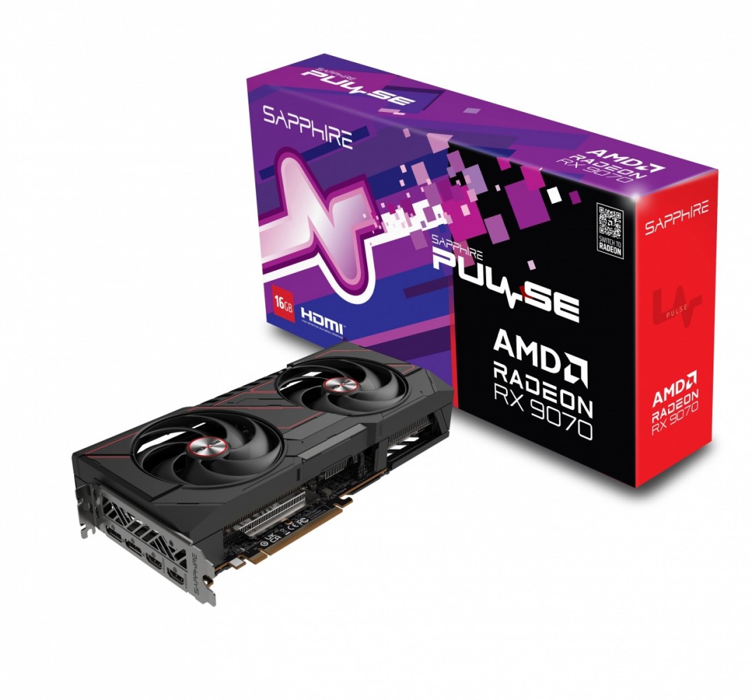 Sapphire Technology Karta graficzna Radeon RX 9070 PULSE 16GB GDDR6 256bit 2DP/2HDMI