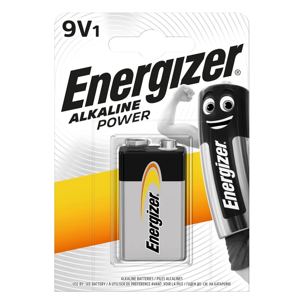 Energizer Bateria Alkaline Power 9V-9B-6lR61