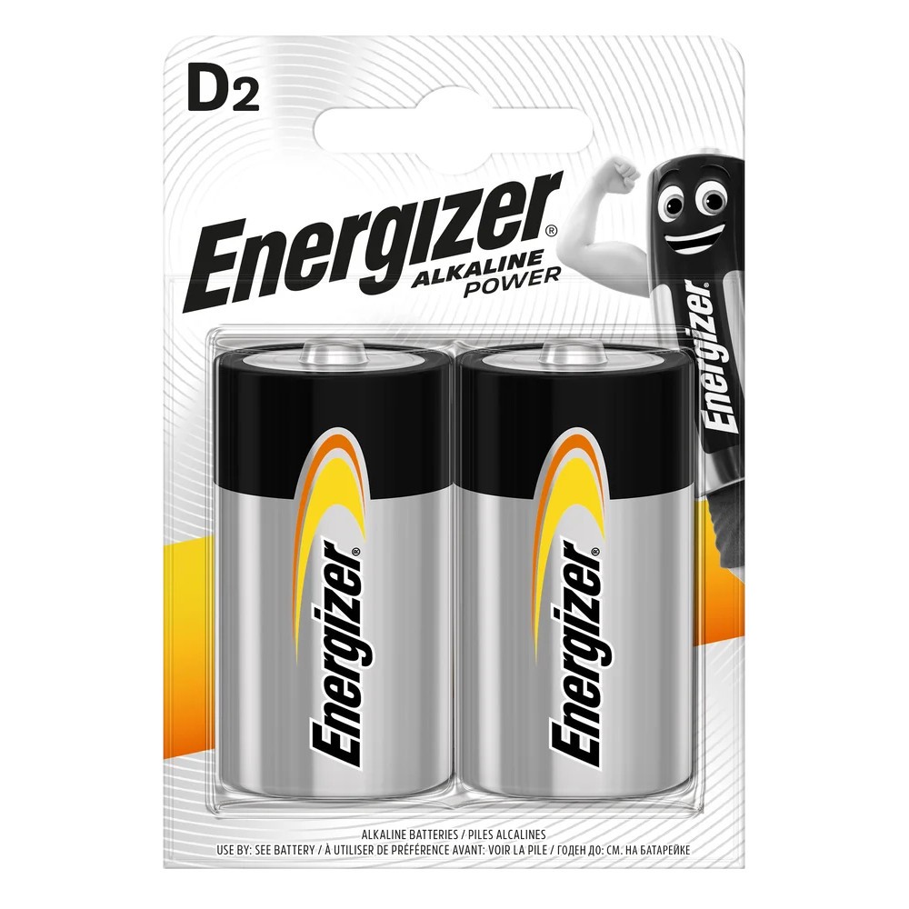 Energizer Bateria Alkaline Power Alkaliczna D LR20 2 szt. blister