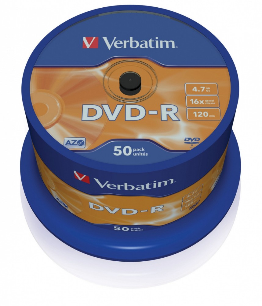 Verbatim DVD-R 16x 4.7GB 50P CB 43548