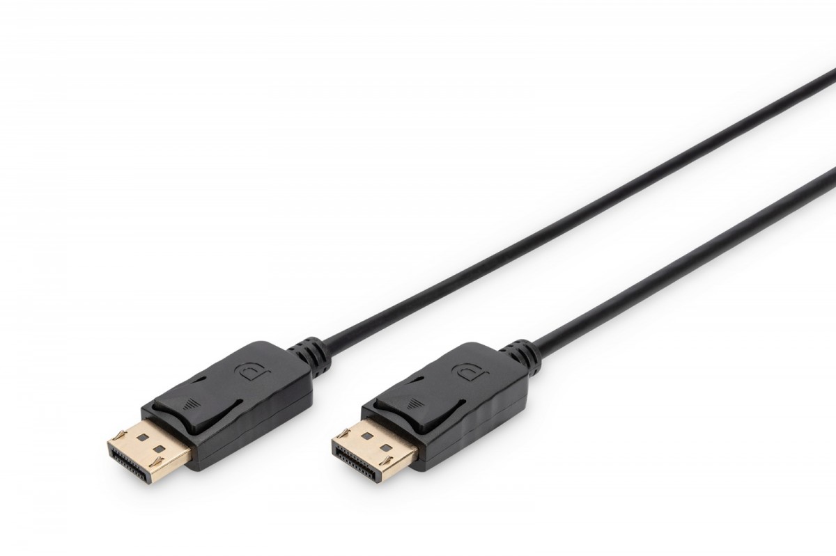 Digitus Kabel połączeniowy DisplayPort z zatrzaskami 4K 60Hz UHD Typ DP/DP M/M czarny 3m