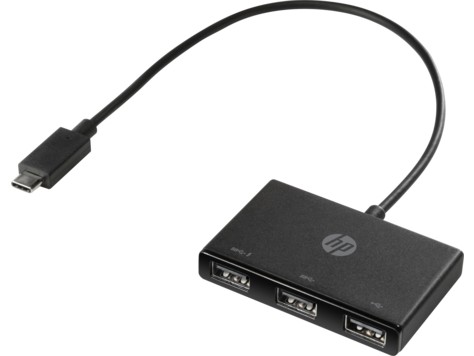 HP USB-C to 3 USB-A Hub Z6A00AA