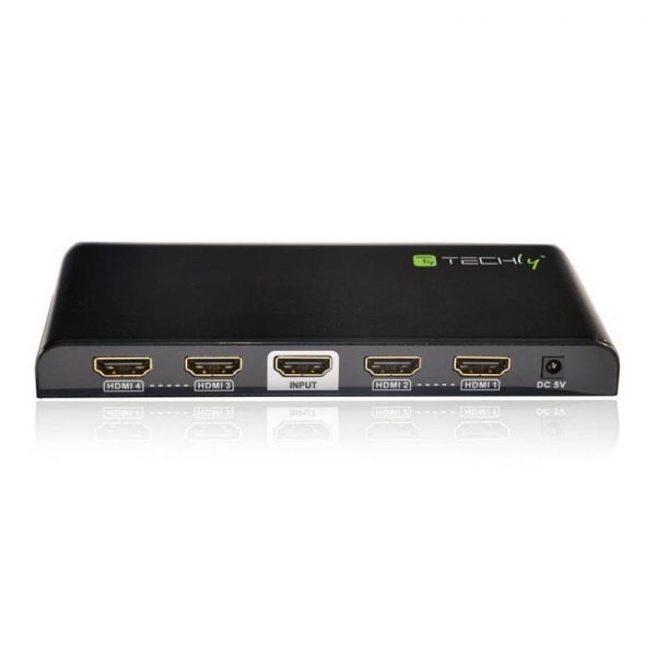 Techly Rozdzielacz-splitter AV HDMI 2.0 1/4 Ultra HD 4Kx2K 3D