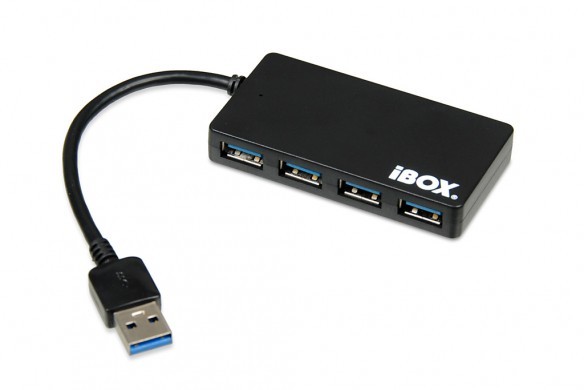 iBOX Hub USB 3.0 4-porty, slim IUH3F56 Czarny