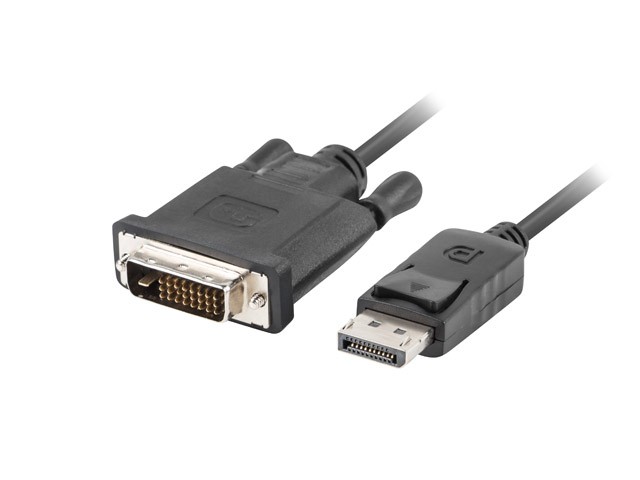 Lanberg Kabel DisplayPort - DVI-D(24+1) M/M 1m czarny