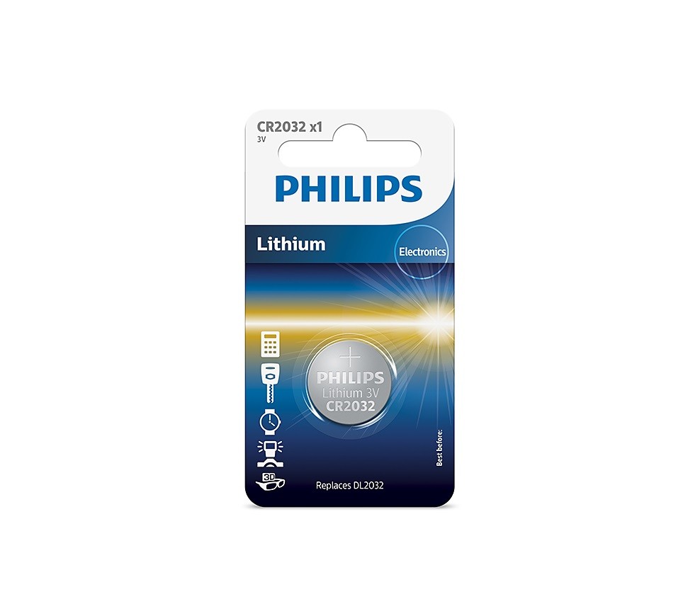 Philips Bateria Lithium 3.0V coin 1szt. blister (20.0 x 3.2) CR2032