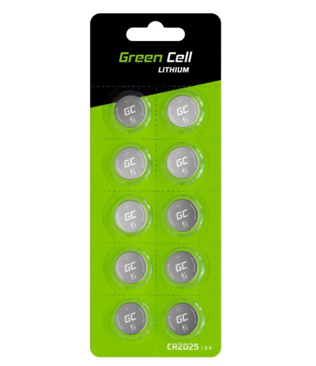Green Cell Bateria guzikowa 10x CR2025 3V Litowa 160mAh