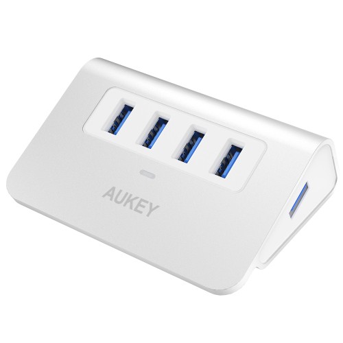 AUKEY CB-H5 aluminiowy HUB USB-A | 4xUSB 3.0 | 5Gbps