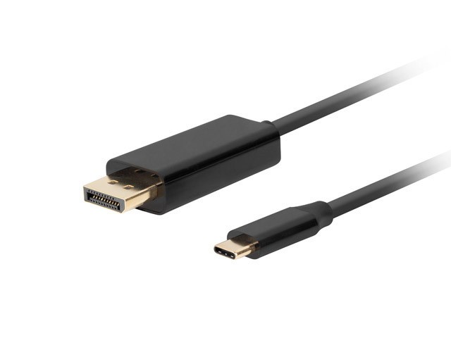 Lanberg Kabel USB-C(M)->Displayport(M) 1M 4K 60HZ czarny